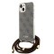 Guess для iPhone 15 чехол Crossbody PC/TPU 4G Hard + Nylon cord Brown