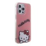 Hello Kitty для iPhone 15 Pro чехол Crossbody PC/TPU Dreaming Kitty + PU Strass strap Hard Pink