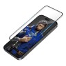 BlueO стекло для iPhone 15/14 Pro, 3D Anti-broken Edge Black (силик. кромка) +installer
