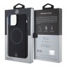 Mercedes для iPhone 14 Pro Max чехол Liquid silicone Bicolor Laser Ring Hard Black (MagSafe)