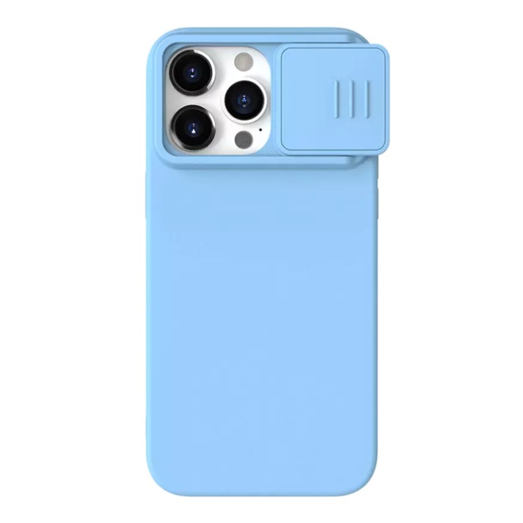 Nillkin для iPhone 15 Pro Max чехол CamShield Silky Magnetic Silicone Blue Haze (magsafe)