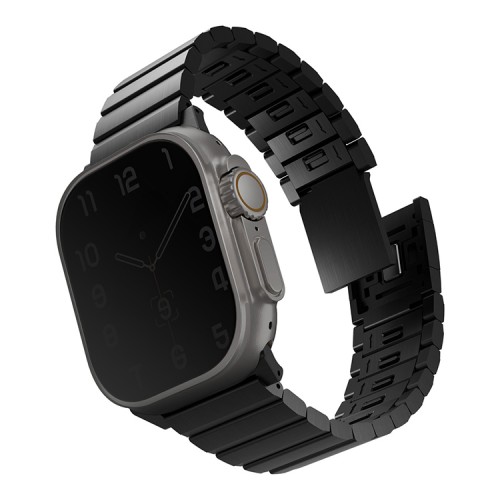 Uniq для Apple Watch 49-46-45-44 mm ремешок Strova MAG Strap Link Steel Black