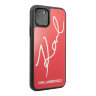 Чехол Karl Lagerfeld Double layer Karl signature Hard Glass для iPhone 11 Pro Max, красный