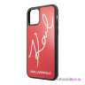 Чехол Karl Lagerfeld Double layer Karl signature Hard Glass для iPhone 11 Pro Max, красный