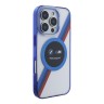 BMW для iPhone 16 Pro чехол Motorsport PC/TPU Circle&Tricolor, прозрачный (MagSafe)