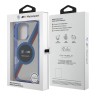 BMW для iPhone 16 Pro чехол Motorsport PC/TPU Circle&Tricolor, прозрачный (MagSafe)