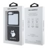 Karl Lagerfeld для Galaxy Z Flip 6 чехол PU-кожа Saffiano Monogram Choupette метал.значок, черный