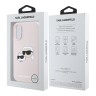 Karl Lagerfeld для iPhone 16 чехол Liquid Silicone NFT Karl&Choupette Pink (MagSafe)