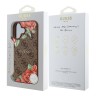 Guess для iPhone 16 чехол PU Flowers Roses Hard Brown (MagSafe)