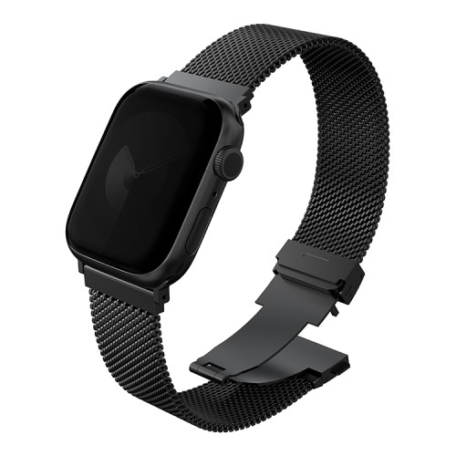 Uniq для Apple Watch 42/41/40 mm ремешок Dante PRO Strap Mesh Steel Graphite Black