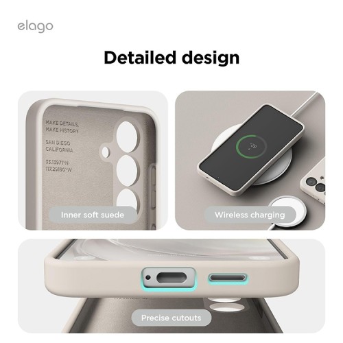 Elago для Galaxy S25 чехол Soft silicone (Liquid) Stone