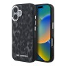 Karl Lagerfeld для iPhone 16 чехол PC/TPU Leopard Black (MagSafe)