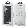 Karl Lagerfeld для iPhone 16 чехол PC/TPU Leopard Black (MagSafe)