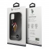 Чехол U.S. Polo Assn. Embroidery Double horse Hard для iPhone 12 | 12 Pro, черный
