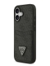 Guess для iPhone 17 чехол PU 4G Double cardslot Triangle metal logo Hard Black