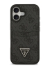 Guess для iPhone 17 чехол PU 4G Double cardslot Triangle metal logo Hard Black