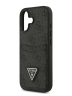 Guess для iPhone 17 чехол PU 4G Double cardslot Triangle metal logo Hard Black
