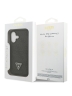 Guess для iPhone 17 чехол PU 4G Double cardslot Triangle metal logo Hard Black