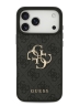 Guess для iPhone 17 Pro Max чехол PU 4G Big metal logo Hard Black