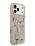 Karl Lagerfeld для iPhone 17 Pro чехол PU Grained leather Sketch with Metal logo Hard Grey (MagSafe)