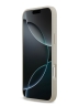 Karl Lagerfeld для iPhone 17 Pro чехол PU Grained leather Sketch with Metal logo Hard Grey (MagSafe)