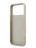 Karl Lagerfeld для iPhone 17 Pro чехол PU Grained leather Sketch with Metal logo Hard Grey (MagSafe)