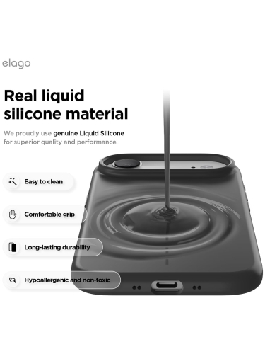 Elago для iPhone Air чехол Magnetic Silicone Black (MagSafe)