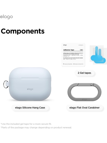 Elago для AirPods Pro 3 чехол Silicone Hang case Light Blue