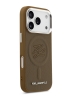 Karl Lagerfeld для iPhone 17 Pro Max чехол PU Debossed Initials Metal logo & Camera Hard Brown (MagSafe)