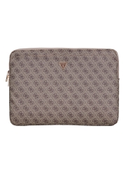 Guess для ноутбуков 16" чехол Sleeve 4G with Zipper pocket Triangle metal logo Brown