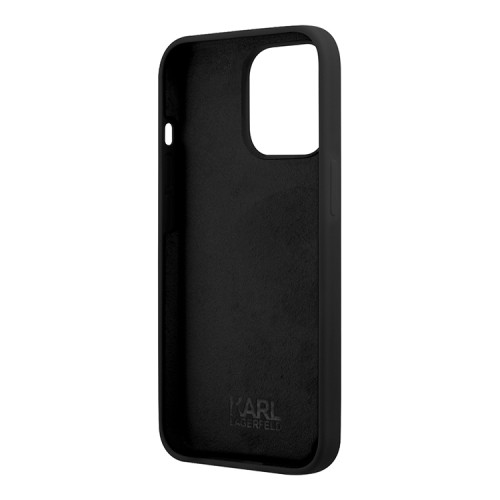 Чехол Lagerfeld PU Saffiano Karl's Head Hard для iPhone 13 Pro Max, черный