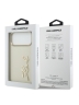 Karl Lagerfeld для iPhone 17 Pro чехол PU leather Autograph Metal logo & Gold camera Hard Beige