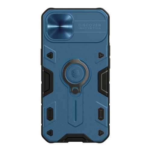 Противоударный чехол Nillkin CamShield Armor для iPhone 13, синий