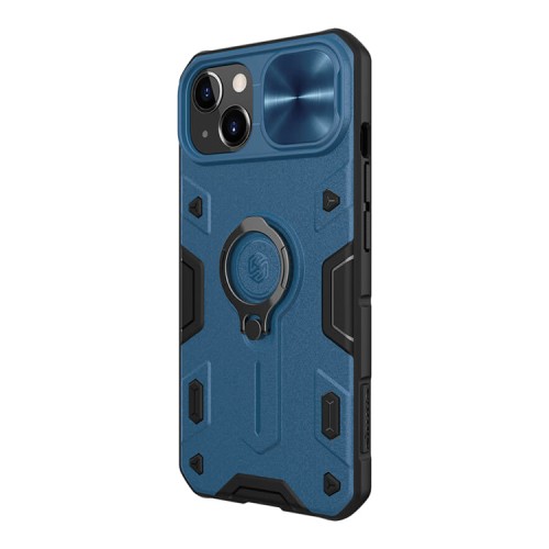 Противоударный чехол Nillkin CamShield Armor для iPhone 13, синий
