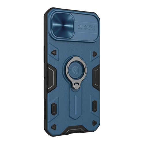 Противоударный чехол Nillkin CamShield Armor для iPhone 13, синий