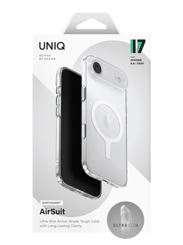 Uniq для iPhone Air чехол AirSuit Glossy Clear/White (MagSafe)