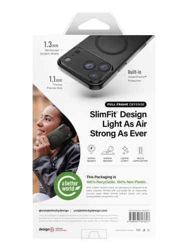 Uniq для iPhone Air чехол AirSuit Glossy Clear/White (MagSafe)