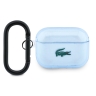 Lacoste для AirPods Pro 3 чехол TPU Croc Logo Transparent Light Blue