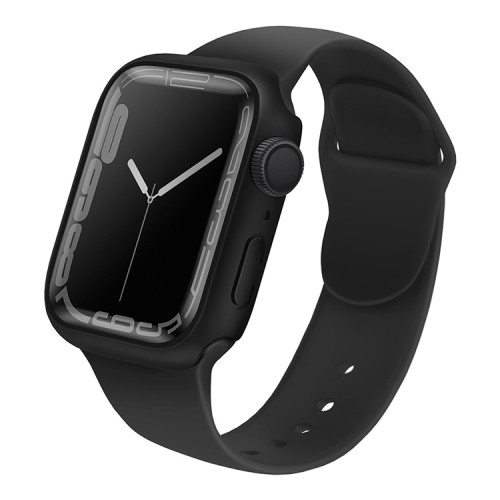 Чехол со стеклом Uniq Legion 9H Curved glass для Apple Watch 7 41 мм, черный
