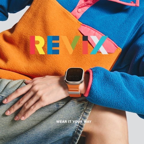 Uniq для Apple Watch 49/46/45/44 mm ремешок Revix IV reversible Magnetic Clay/Volt Orange