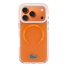Lacoste для iPhone 17 Pro чехол ShockProof Lacquer Metal logo & Cam Hard Frosted Orange (MagSafe)