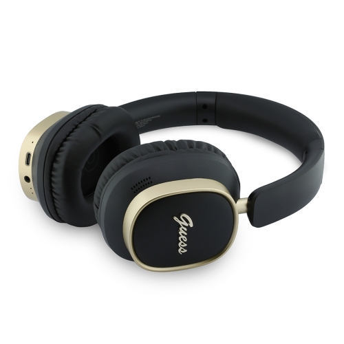 Guess наушники беспроводные накладные Bluetooth HP ENC Rectangle Satined PU Script Metal Logo Black