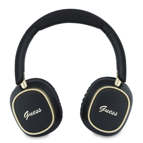Guess наушники беспроводные накладные Bluetooth HP ENC Rectangle Satined PU Script Metal Logo Black