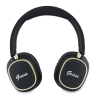 Guess наушники беспроводные накладные Bluetooth HP ENC Rectangle Satined PU Script Metal Logo Black