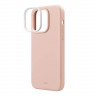Силиконовый чехол Uniq LINO для iPhone 14 Pro, розовый (Magsafe)