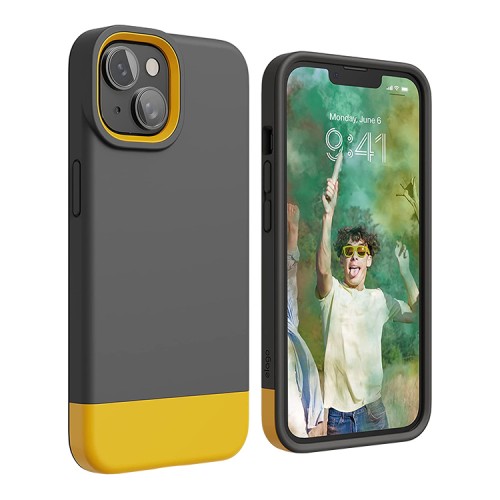 Чехол Elago GLIDE для iPhone 14 Plus, серый/желтый