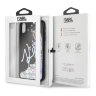 Чехол Karl Lagerfeld Liquid Glitter Karl signature Hard Sequins Iridiscent для iPhone XS Max, черный