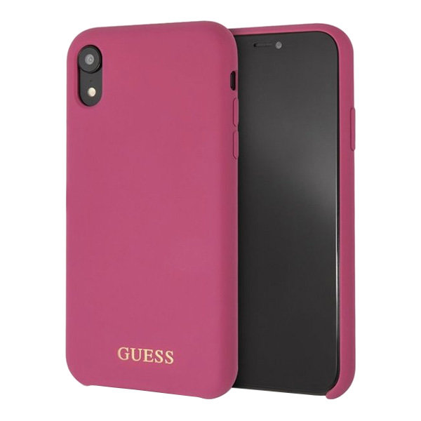 Чехол Guess Silicone для iPhone XR, розовый