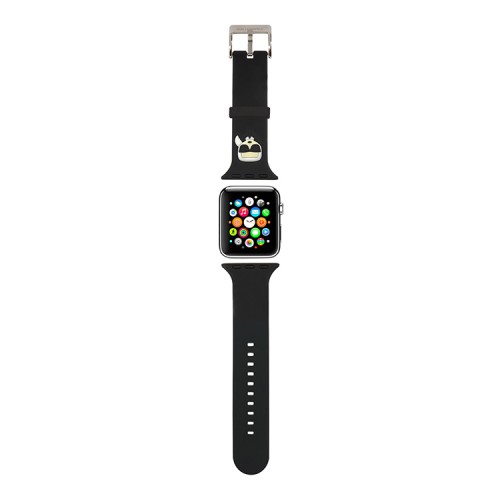 Ремешок Karl Lagerfeld Silicone Karl head для Apple Watch 49-46-45-44 mm, черный