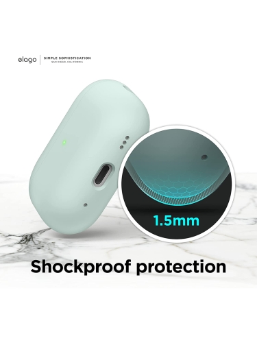 Чехол Elago Liquid case with Round strap для AirPods Pro 2, Mint